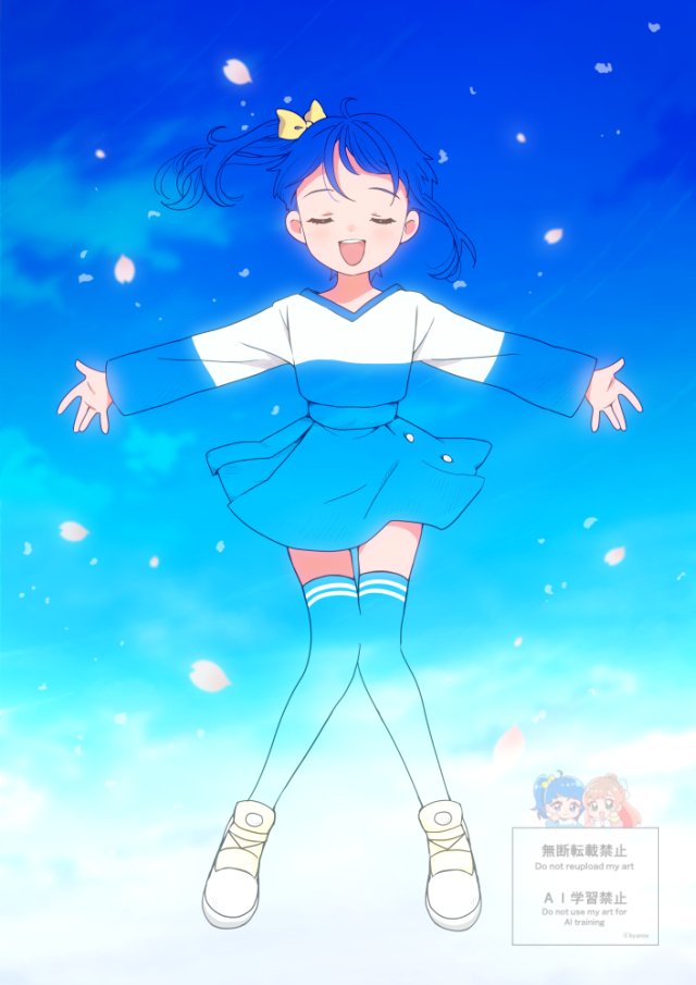 sora harewataru (precure and 1 more) drawn by kyanos_(b_0000ff)
