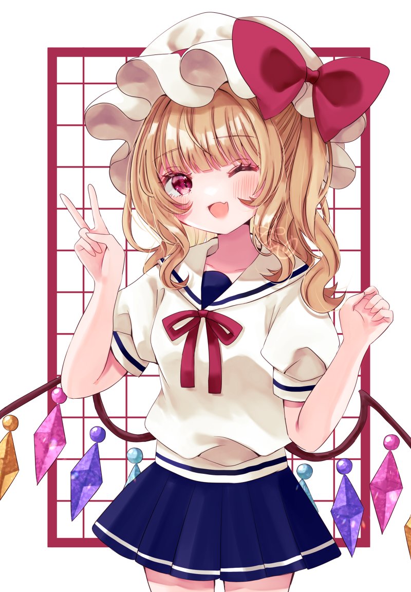 flandre scarlet (touhou and 1 more) drawn by jaku_sono