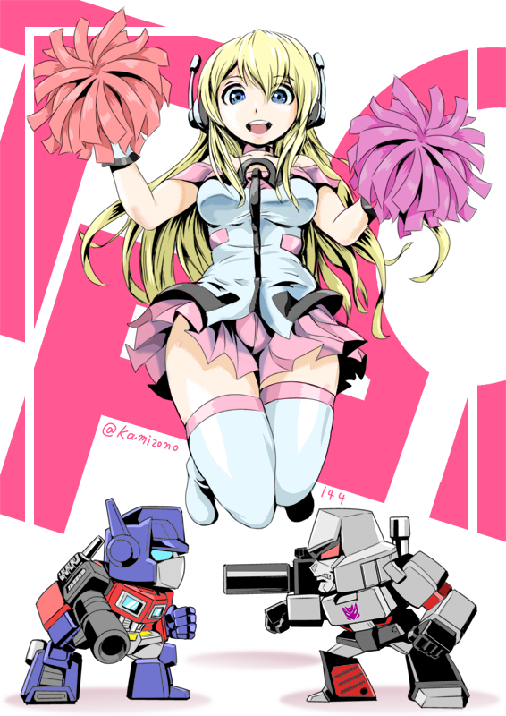 optimus prime, megatron, and stella (transformers and 1 more) drawn by kamizono_(spookyhouse)