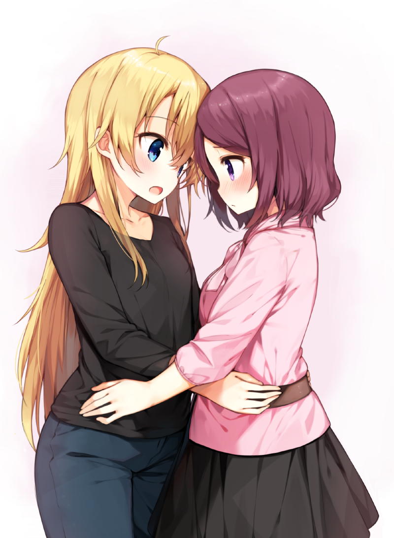yagami kou and tooyama rin (new game!) drawn by shnva