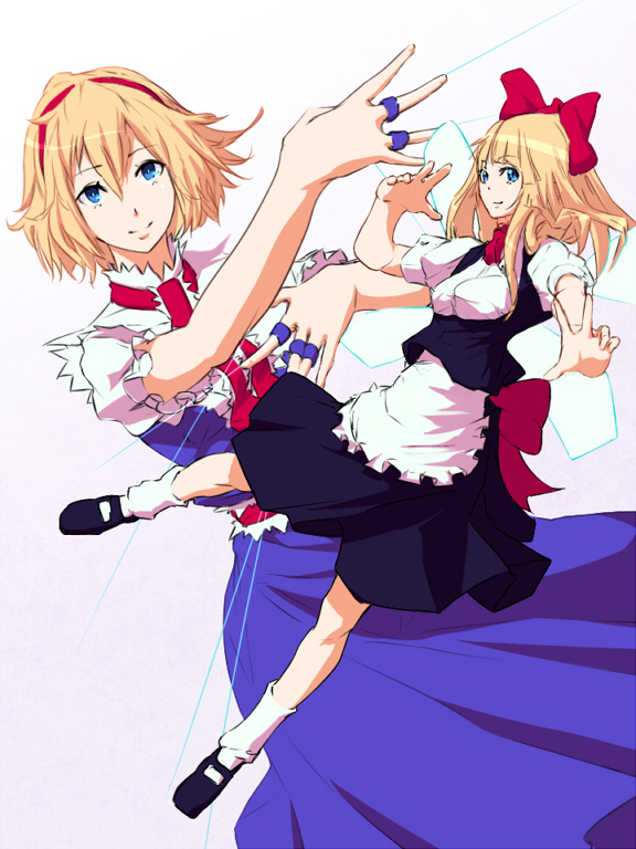 alice margatroid and shanghai doll (touhou) drawn by ohs80002
