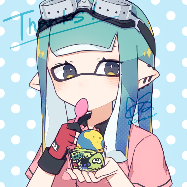 inkling player character and inkling girl (splatoon) drawn by inuowour