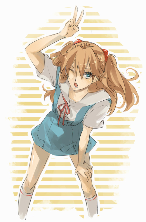 souryuu asuka langley (neon genesis evangelion) drawn by masso