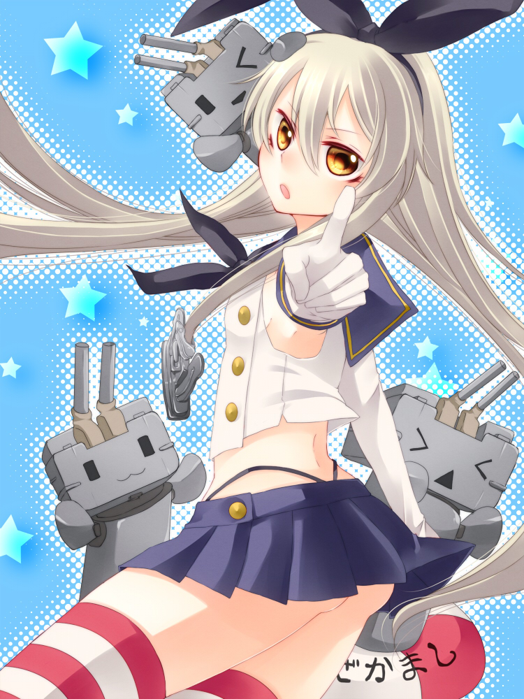 shimakaze and rensouhou-chan (kantai collection) drawn by nanaya65