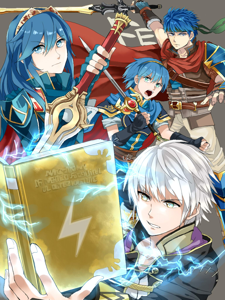 lucina, ike, male robin, and marth (fire emblem and 4 more) drawn by kinagi_(3307377)