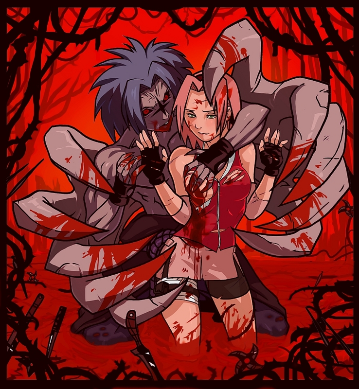 haruno sakura and uchiha sasuke (naruto and 1 more) drawn by ganassa