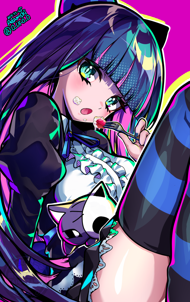 stocking and honekoneko (panty & stocking with garterbelt) drawn by adamusuki_(user_aahn7557)