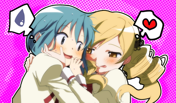 miki sayaka and tomoe mami (mahou shoujo madoka magica) drawn by fumiko_(mesushi)