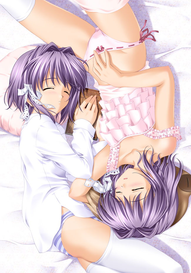 fujibayashi kyou and fujibayashi ryou (clannad) drawn by igul