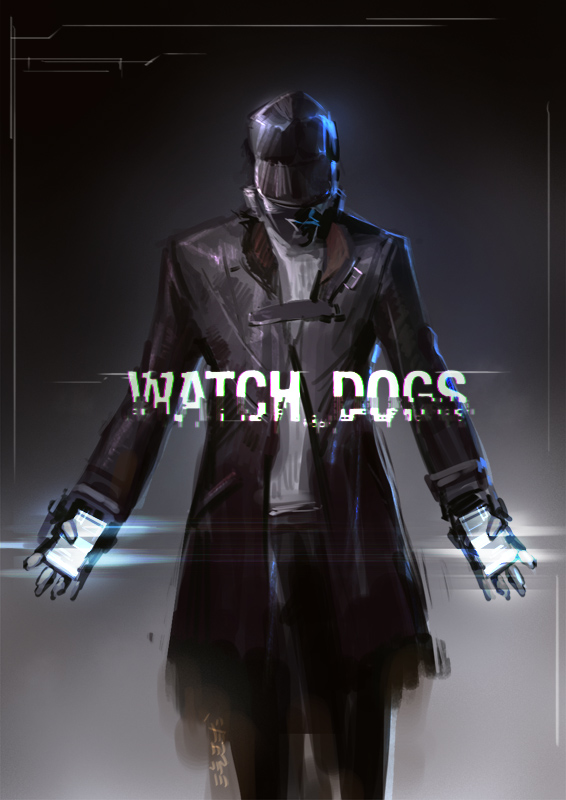 aiden pearce (assassin's creed and 2 more) drawn by guan-yu_chen