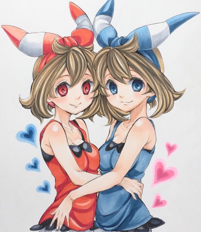 may (pokemon and 2 more) drawn by soma_somari