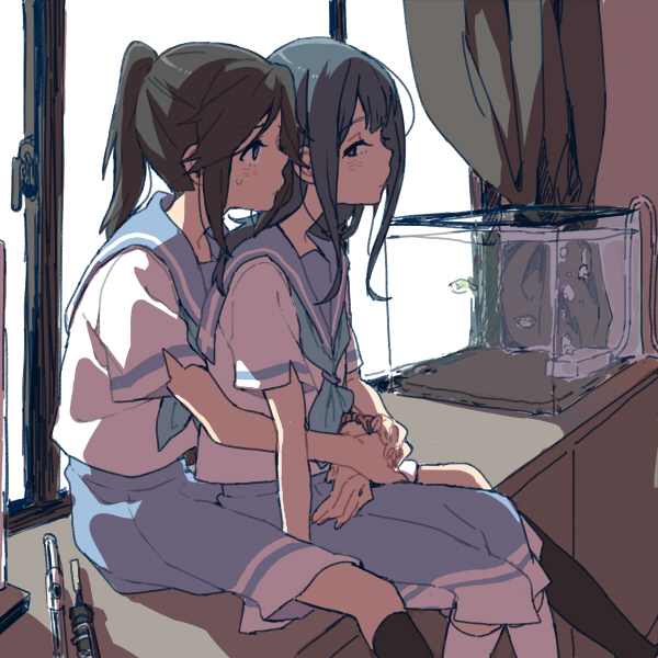 yoroizuka mizore and kasaki nozomi (hibike! euphonium and 1 more) drawn by ree_(re-19)