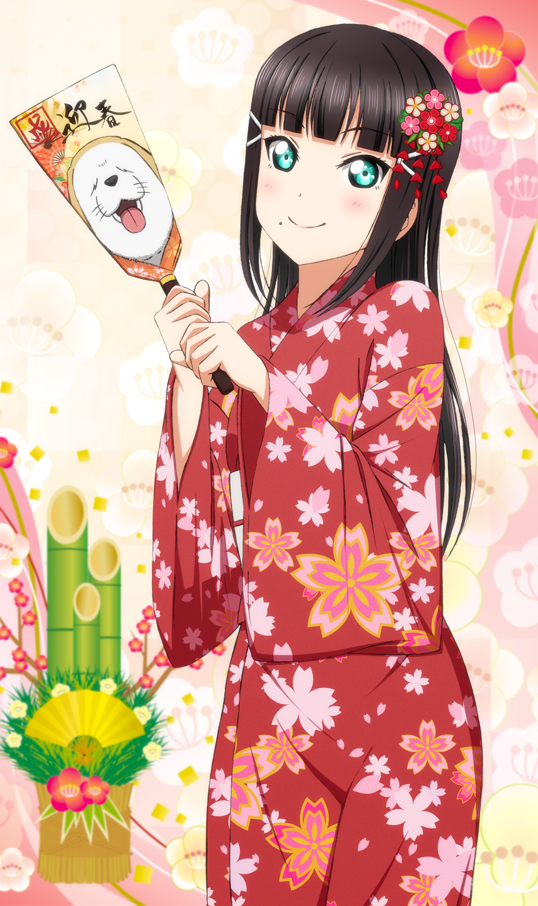kurosawa dia and shiitake (love live! and 1 more) drawn by kazuma_(theworld000021)
