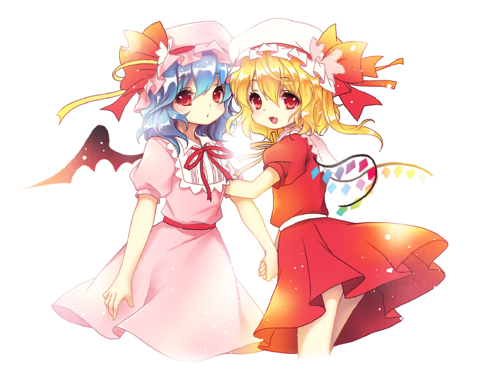 remilia scarlet and flandre scarlet (touhou) drawn by jian_(sezuru)