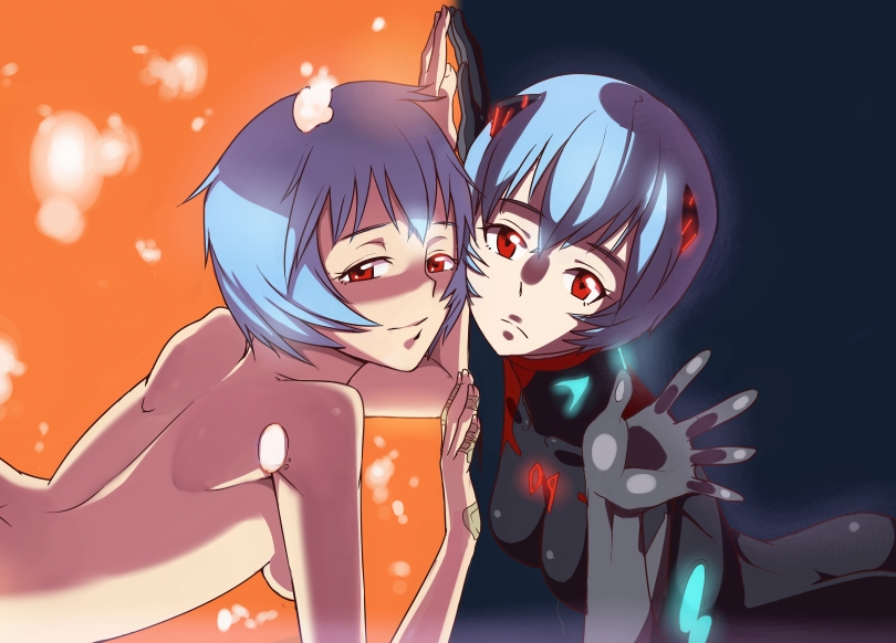 ayanami rei (neon genesis evangelion and 2 more) drawn by rumo