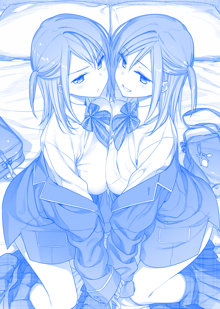 yin-chan and yang-chan (getsuyoubi no tawawa) drawn by himura_kiseki