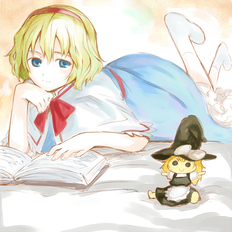 kirisame marisa and alice margatroid (touhou) drawn by ogawa_maiko