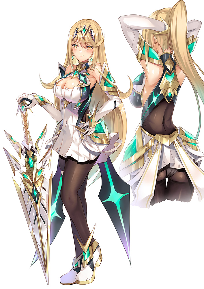 mythra (xenoblade chronicles and 2 more) drawn by inoue_takuya_(tactactak)