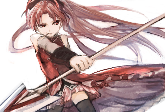 sakura kyoko (mahou shoujo madoka magica) drawn by fukutarou_(enji127)