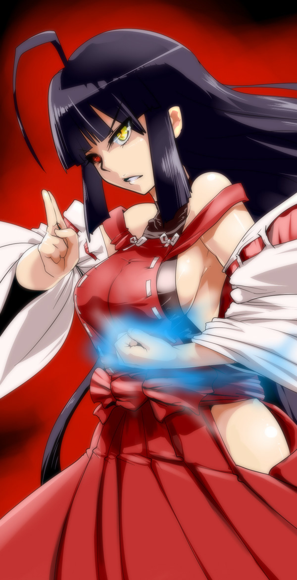 sendai hakurei no miko (original and 2 more) drawn by hyudora