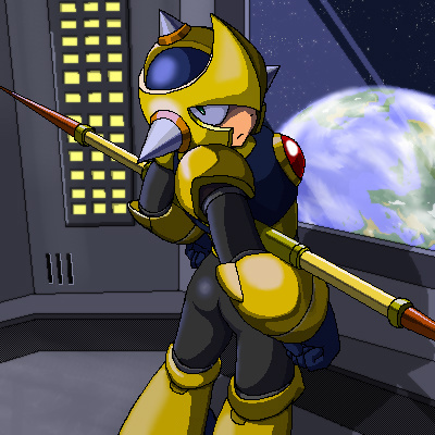 enker (mega man and 1 more) drawn by napo