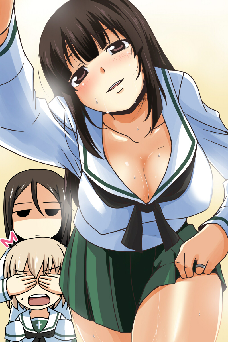 katyusha, nonna, and nishizumi shiho (girls und panzer) drawn by nishi_koutarou