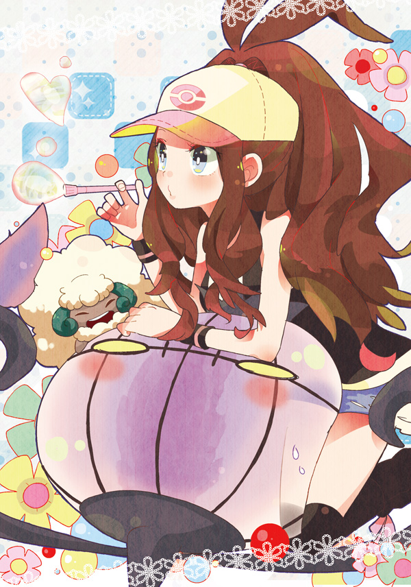 hilda, chandelure, and whimsicott (pokemon and 1 more) drawn by pomeko