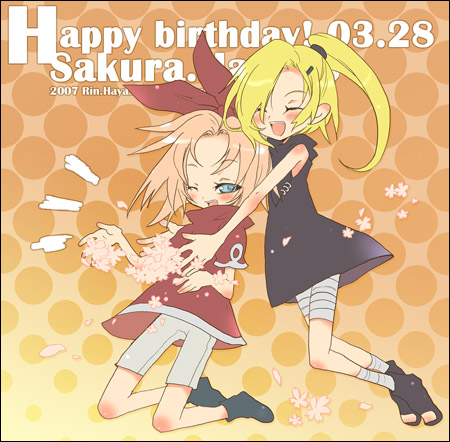 haruno sakura and yamanaka ino (naruto) drawn by hayashi_rin
