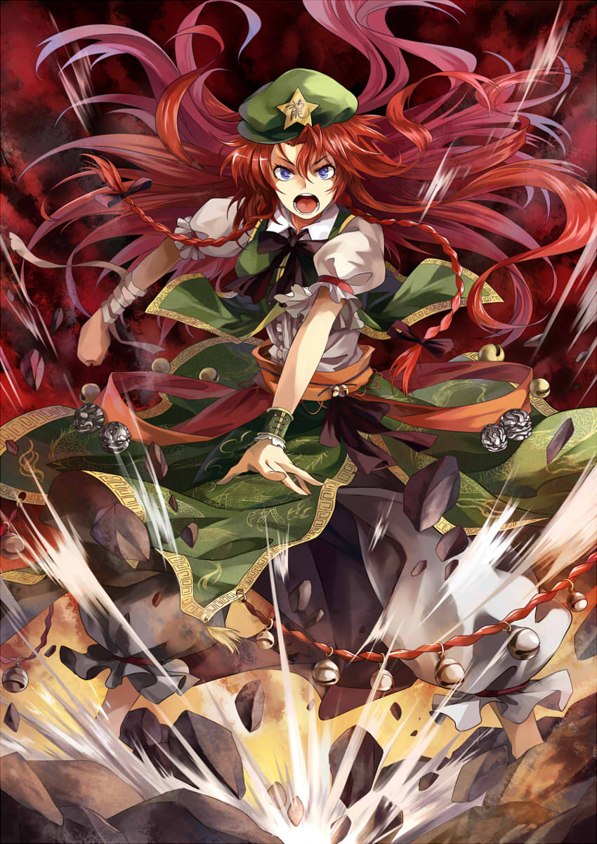 hong meiling (touhou and 1 more) drawn by neko_(yanshoujie)