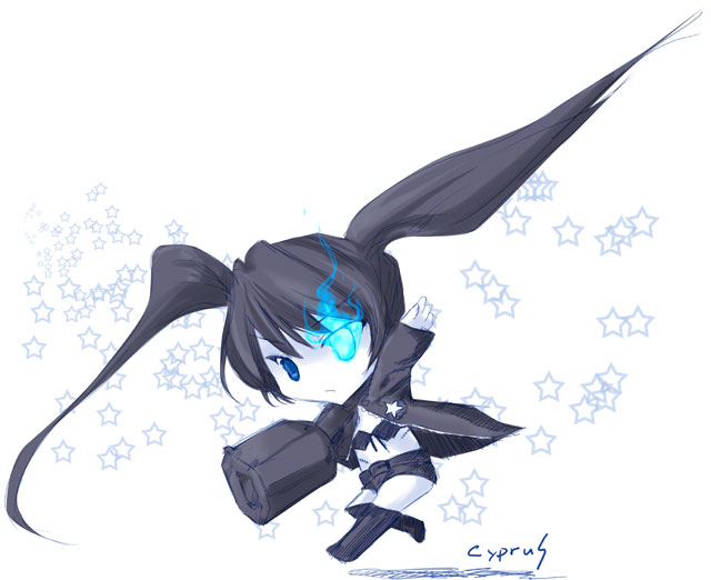 black rock shooter (black rock shooter) drawn by cyprus_(circle)