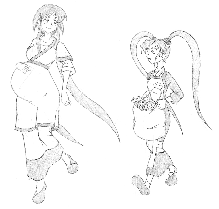 masaki sasami jurai and masaki aeka jurai (tenchi muyou!) drawn by sivomaniacal