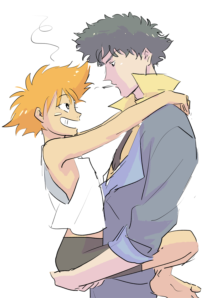 spike spiegel and edward wong hau pepelu tivrusky iv (cowboy bebop) drawn by wakana_kuraguchi