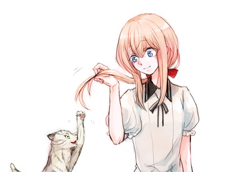 midare toushirou and gokotai's tigers (touken ranbu) drawn by uesakomika