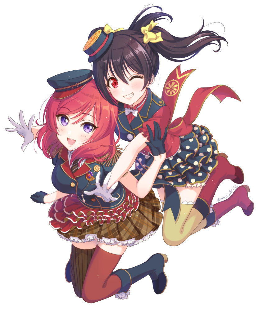 nishikino maki and yazawa nico (love live! and 2 more) drawn by necocafe_lili
