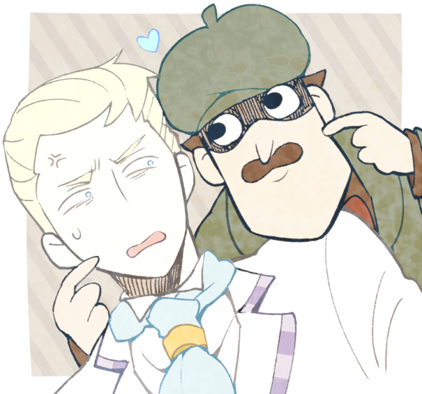 ashley graydon and nash skulkin (ace attorney and 1 more) drawn by minashirazu