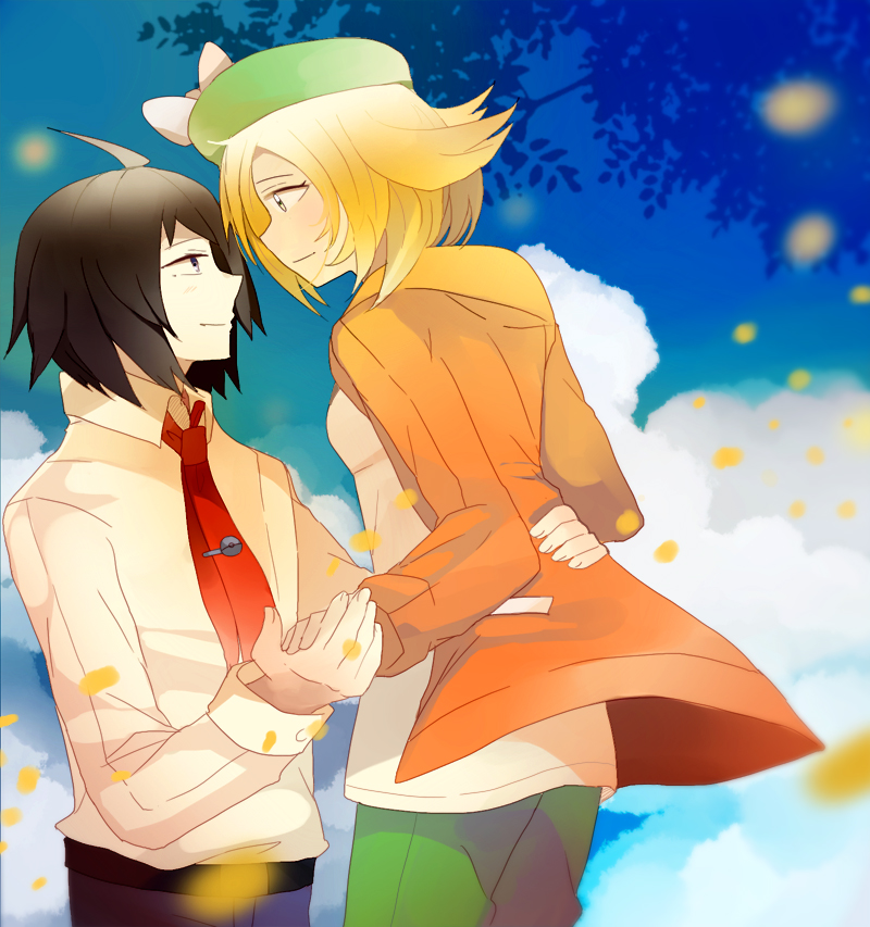 bianca and cheren (pokemon and 1 more) drawn by jeneko