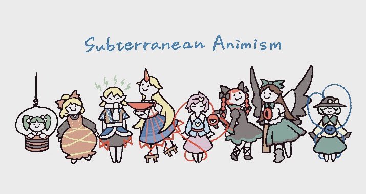 kochiya sanae, komeiji koishi, komeiji satori, kaenbyou rin, reiuji utsuho, and 4 more (touhou and 1 more) drawn by satsuki_mei_(17maymay14)