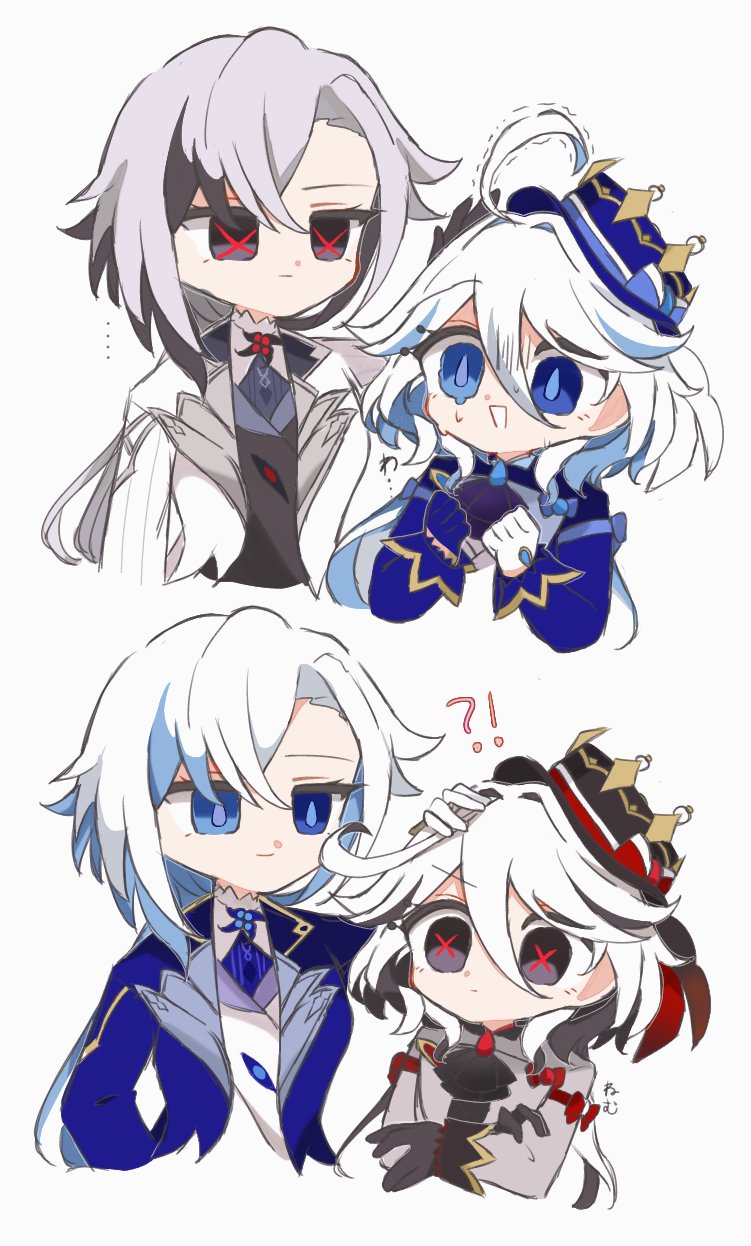 furina and arlecchino (genshin impact) drawn by nemu_(nemu222_n)