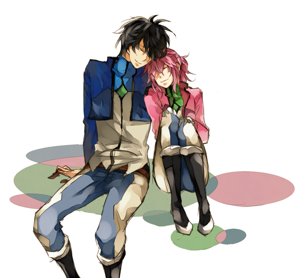 setsuna f. seiei and feldt grace (gundam and 1 more) drawn by yone_(kaguudou)