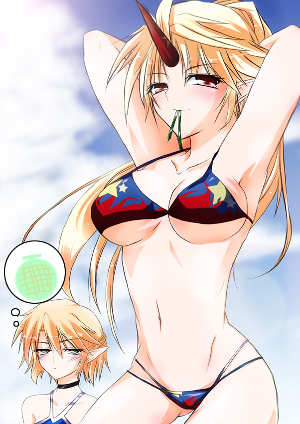 mizuhashi parsee and hoshiguma yuugi (touhou) drawn by hazuki_kasane