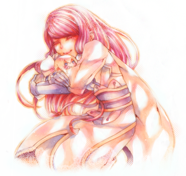 jin kisaragi, tsubaki yayoi, and hakumen (blazblue) drawn by chomo1202