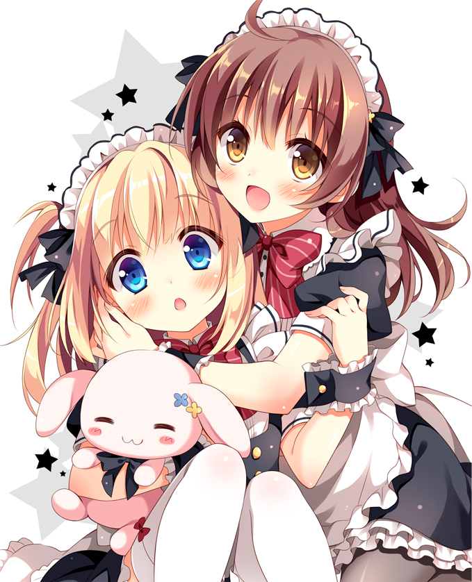 kokoa-chan and ten-chan (original) drawn by pan_(mimi)