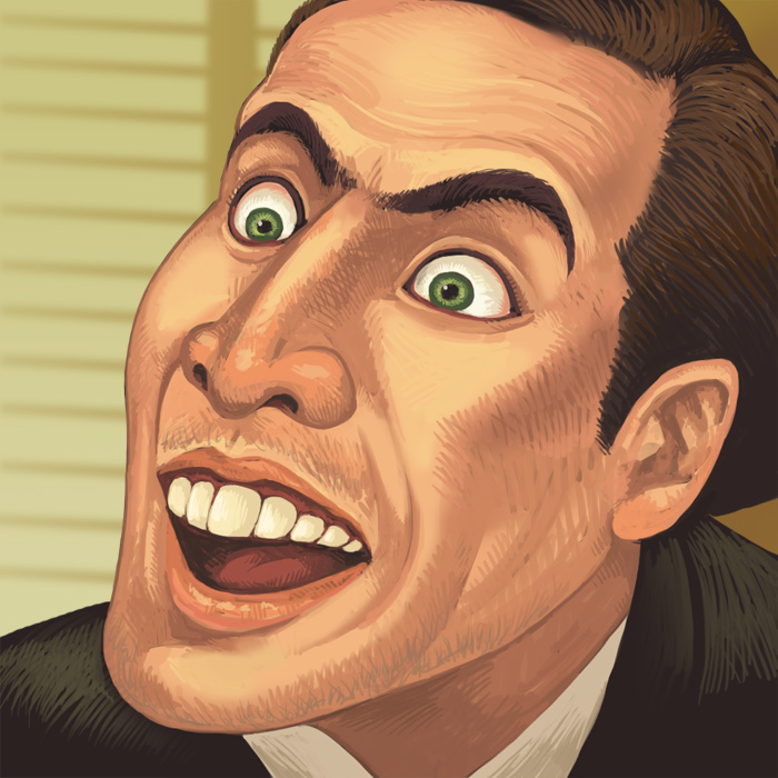 nicolas cage and peter loew (vampire's kiss) drawn by maou_alba
