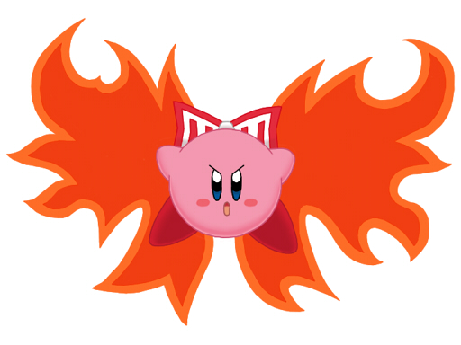 fujiwara no mokou and kirby (touhou and 1 more)