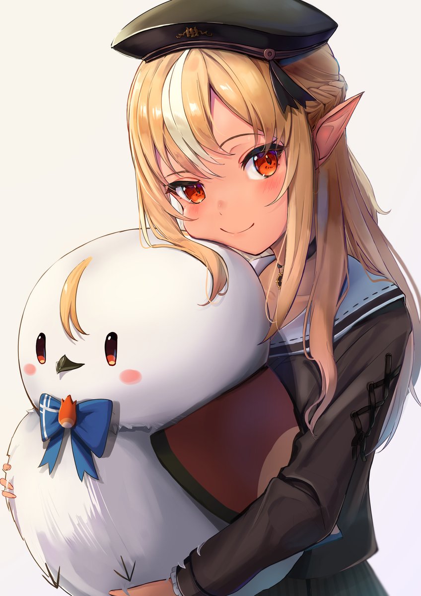 shiranui flare and elfriend (hololive) drawn by shiotsuke_sasami