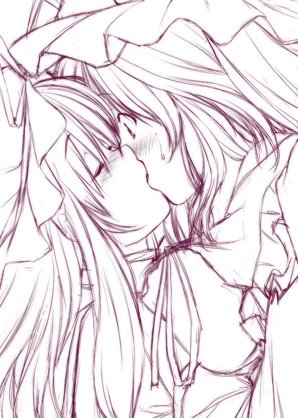 yakumo yukari and saigyouji yuyuko (touhou) drawn by nori_tamago
