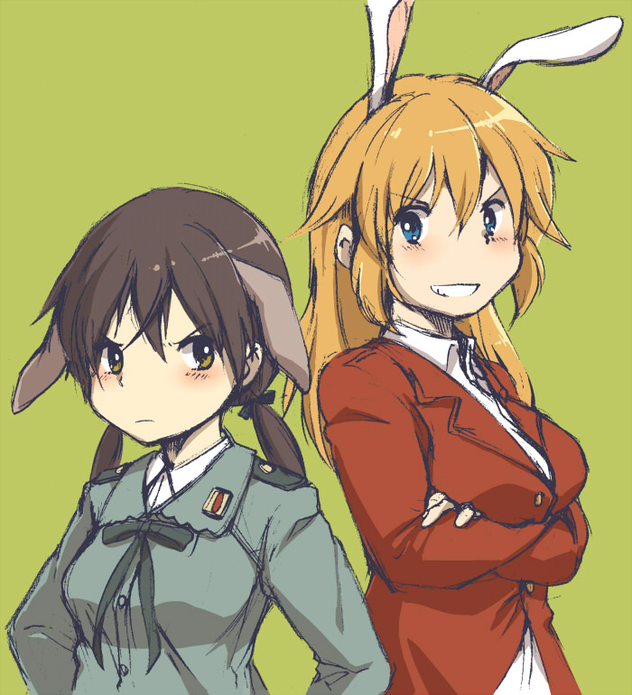gertrud barkhorn and charlotte e. yeager (world witches series and 1 more) drawn by kirisawa_juuzou