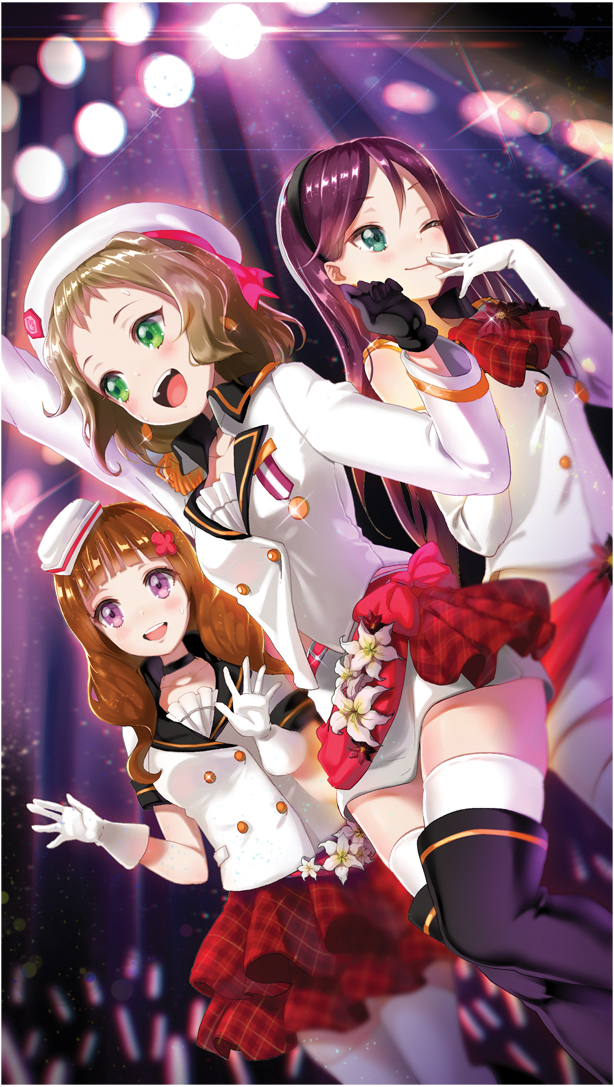 kira tsubasa, yuki anju, and todo erena (love live! and 1 more) drawn by furururu
