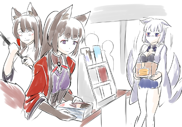 kaga, akagi, and amagi (azur lane) drawn by steed_(steed_enterprise)
