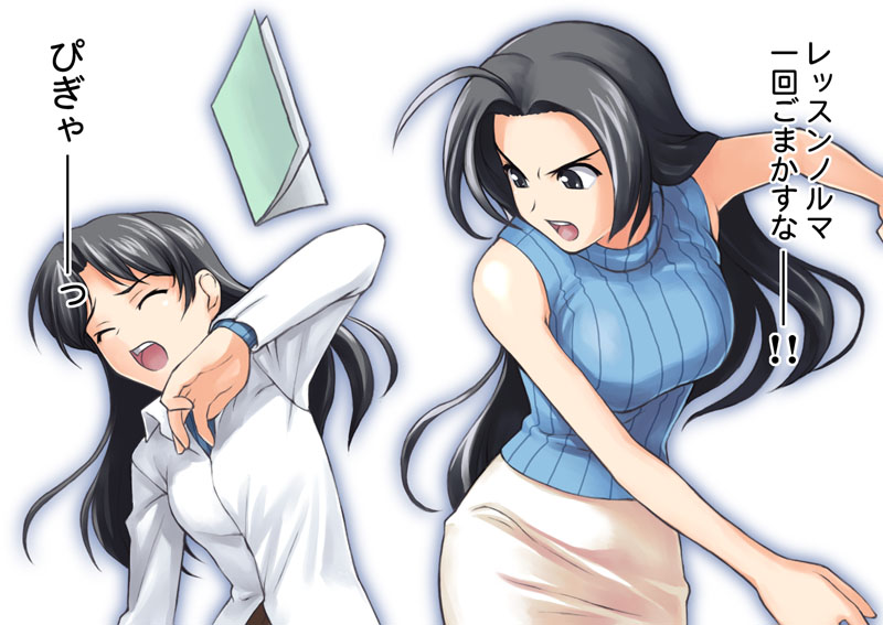 kisaragi chihaya and miura azusa (idolmaster and 2 more) drawn by tanaka_shoutarou
